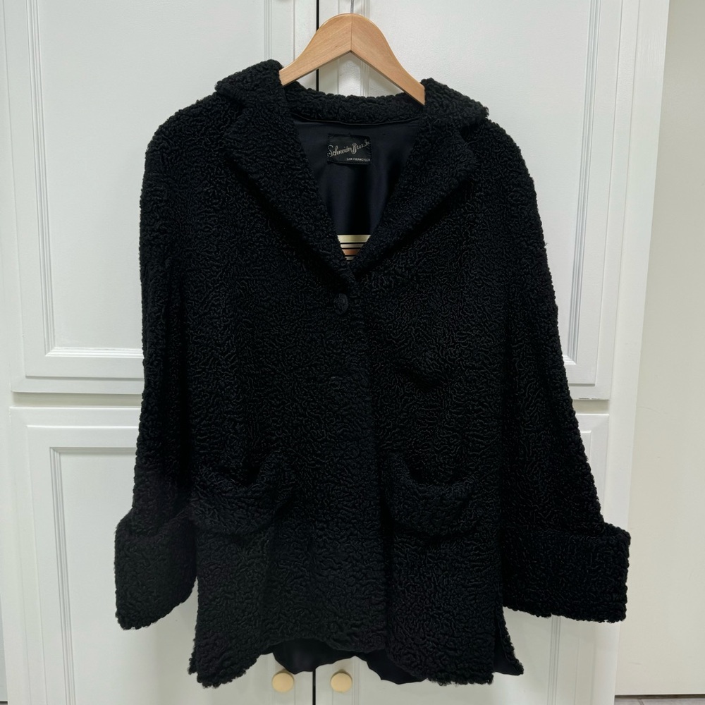 Schneider Bros., Inc. Vintage Persian Lamb Fur Jacket, Black
